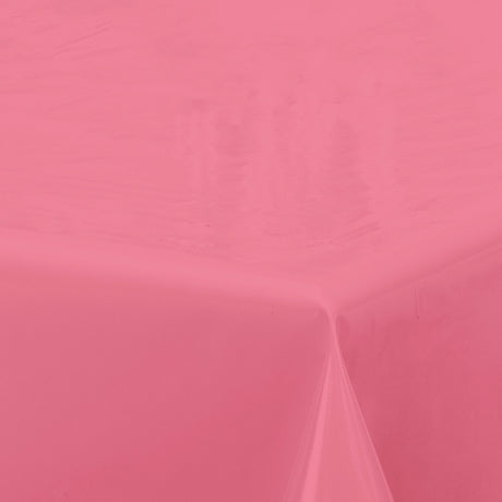 Nordfavn Uni Rose Pink - Einfarbige halbglänzende Wachstuch Tischdecke, Ecke