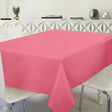 Nordfavn Uni Rose Pink - Einfarbige halbglänzende Wachstuch Tischdecke, Ambiente