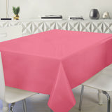 Nordfavn Uni Rose Pink - Einfarbige halbglänzende Wachstuch Tischdecke, Ambiente