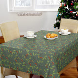 Nordfavn Winter Berry – Wachstuch Tischdecke für Weihnachten mit Zweigen und roten Beeren, Ambiente