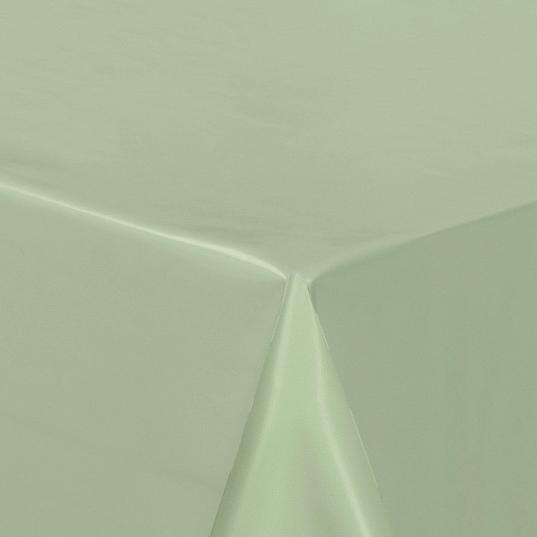 Nordfavn Laurel Green – Einfarbige halbglänzende Wachstuch Tischdecke, Ecke