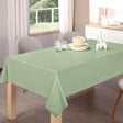 Nordfavn Laurel Green – Einfarbige halbglänzende Wachstuch Tischdecke, Ambiente