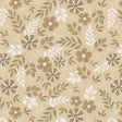 Nordic Bloom Sand – Wachstuch Tischdecke mit ruhigem Blumenmuster