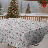 Nordic Winter – Wachstuch Tischdecke für Weihnachten mit Weihnachtsmotiven im skandinavischen Stil, Ambiente
