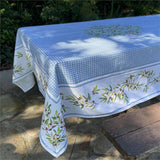 Nyons Blau - Rechteckige acrylbeschichtete Provence-Tischdecke 150 x 250 cm, Outdoor