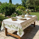 Nyons Ecru - Rechteckige Provence-Tischdecke 155 x 250 cm, Ambiente