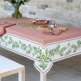 Nyons Terracotta - Rechteckige Provence-Tischdecke 155 x 250 cm, Ambiente
