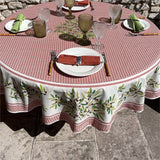 Nyons Terracotta – Runde Provence-Tischdecke Ø 180, Tischdekoration