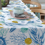 Odeta – Extra starke Wachstuch Tischdecke mit maritimem Muster, Tischdekoration