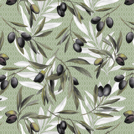 Olive Grove – Wachstuch Tischdecke mit klassischem mediterranem Flair, Muster