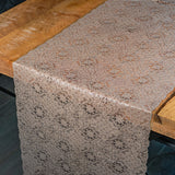 Ornella Lace – Beiger Spitzen-Tischläufer 50 cm (Meterware)