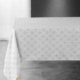 Orphee – Damasttischdecke mit feinem, geometrisch gewebtem Muster – 140 x 240 cm