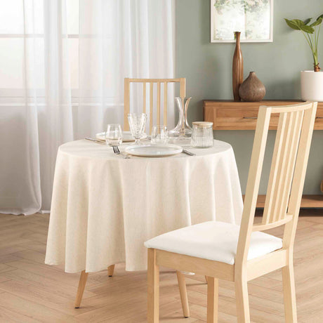 Pauline – Runde Tischdecke aus Polyester/Leinen Ø 180 cm, Ambiente