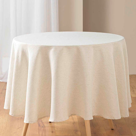 Pauline – Runde Tischdecke aus Polyester/Leinen Ø 180 cm