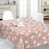 Peace is in the Air Rosenwood – Lola Wachstuch Tischdecke mit grafischem Vogelmotiv