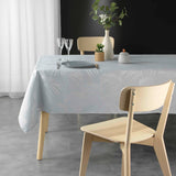 Plumette Grey – Damasttischdecke mit gewebtem Palmblattmuster – 140 x 240 cm, Ambiente
