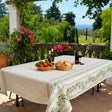 Ramatuelle Ecru - Rechteckige Provence-Tischdecke 155 x 300 cm, Außenambiente