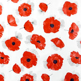 Red Coquelicot - Wachstuch Tischdecke mit roten Mohnblumen, Muster