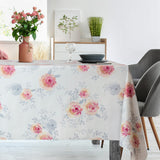 Rosalie Blush – Wachstuch Tischdecke mit Blumenprint und Textiloptik, Ambiente
