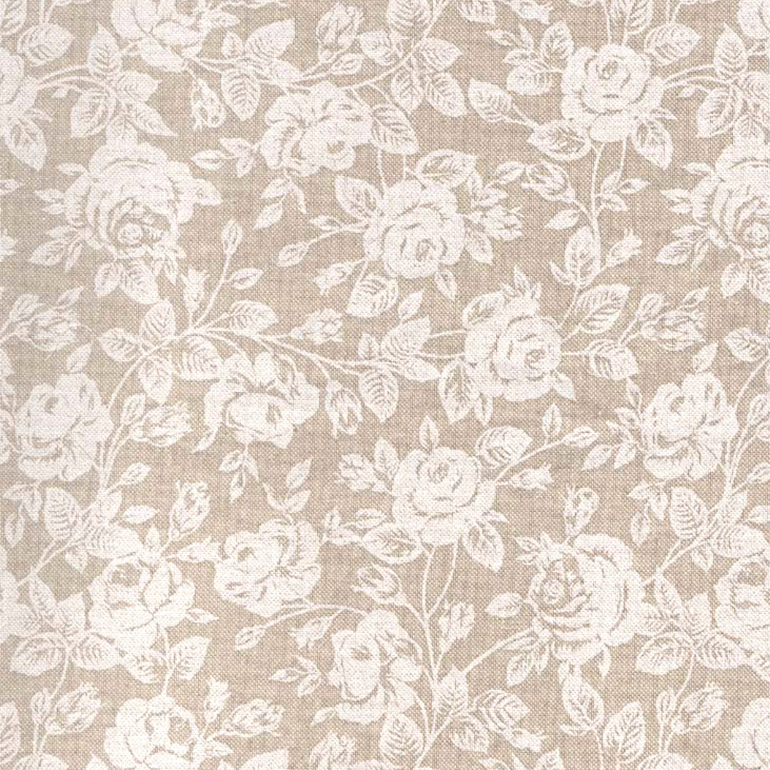 Rose Bianche - Abwaschbare Tischdecke in Leinenoptik, 160 cm breit, Muster