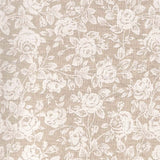 Rose Bianche - Abwaschbare Tischdecke in Leinenoptik, 160 cm breit, Muster