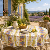 Rose Lavande Linaer – Runde Provence-Tischdecke Ø 150 cm
