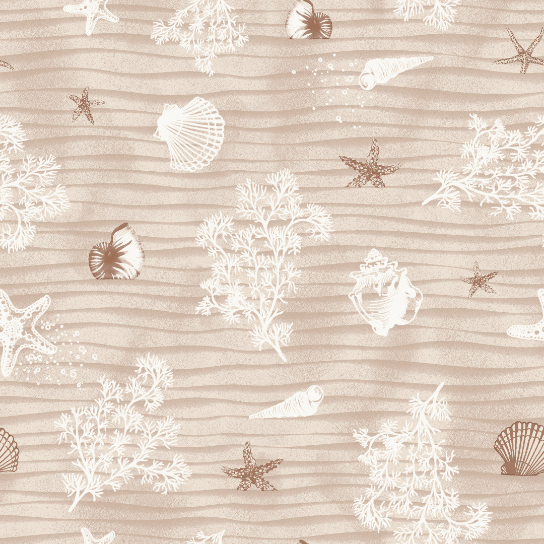 Sandstrand Natur – Wachstuch Tischdecke mit maritimen Motiven, Motiv