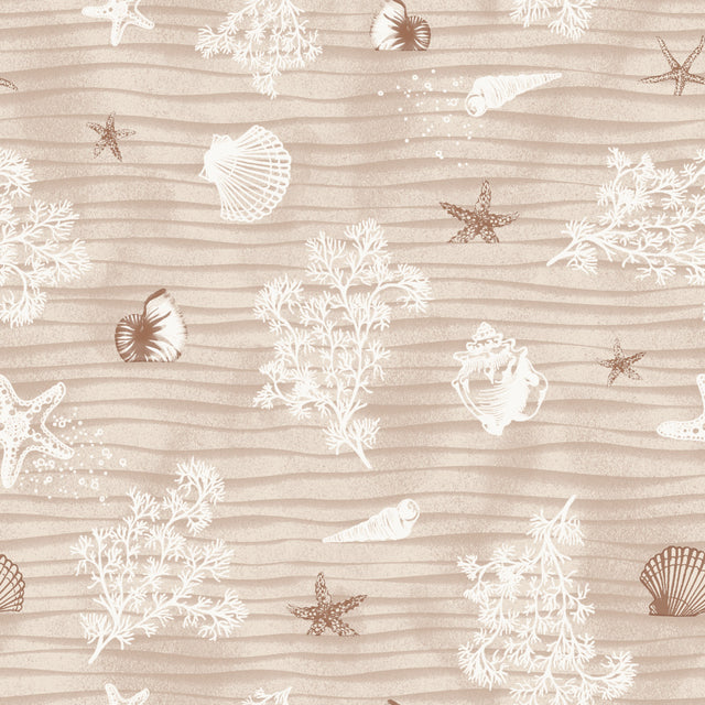 Sandstrand Natur – Wachstuch Tischdecke mit maritimen Motiven, Motiv
