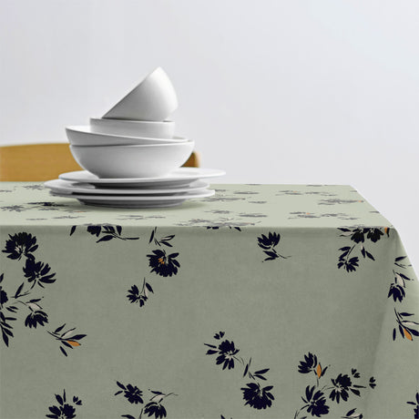 Silhouette Teegrün - Södahl abwaschbare Tischdecke aus 100% Baumwolle mit rutschfester Unterseite