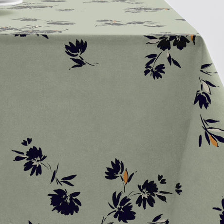 Silhouette Teegrün - Södahl abwaschbare Tischdecke aus 100% Baumwolle mit rutschfester Unterseite, Muster