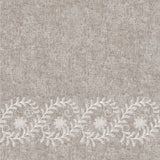 Silva Beige – beige Wachstuch Tischdecke mit eleganter Ornamentbordüre, Muster
