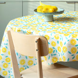 Slice Me Up Limonata – Captain Cook Wachstuch Tischdecke mit grafischem Zitrusprint, Ecke