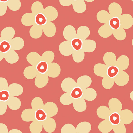 Small Big Flower Punch - Lola Wachstuch Tischdecke mit schönen Blumen, Muster