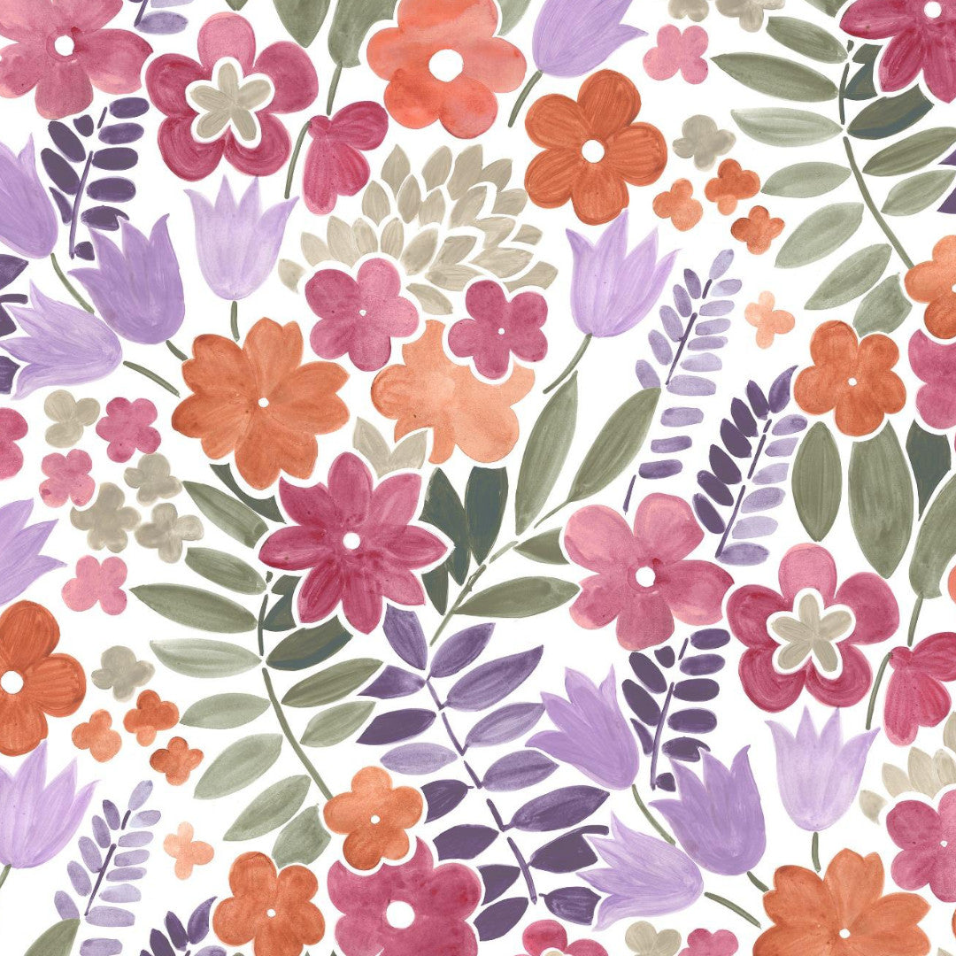 Sommerflor Rosa – Wachstuch Tischdecke mit farbenfrohem Blumenmuster