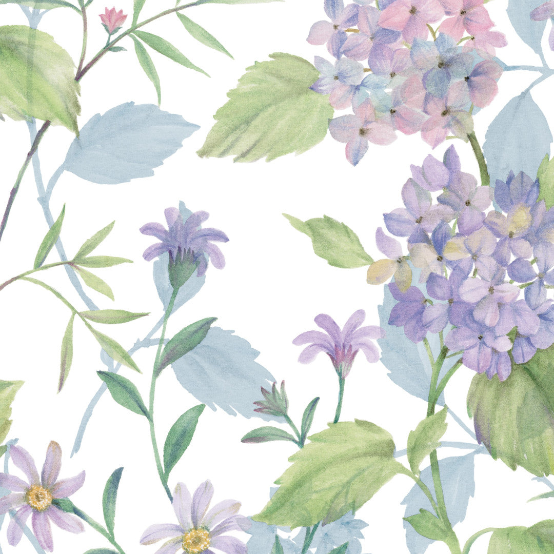 Sommerflor Syren – Wachstuch Tischdecke mit zarten Blumen in Lilatönen