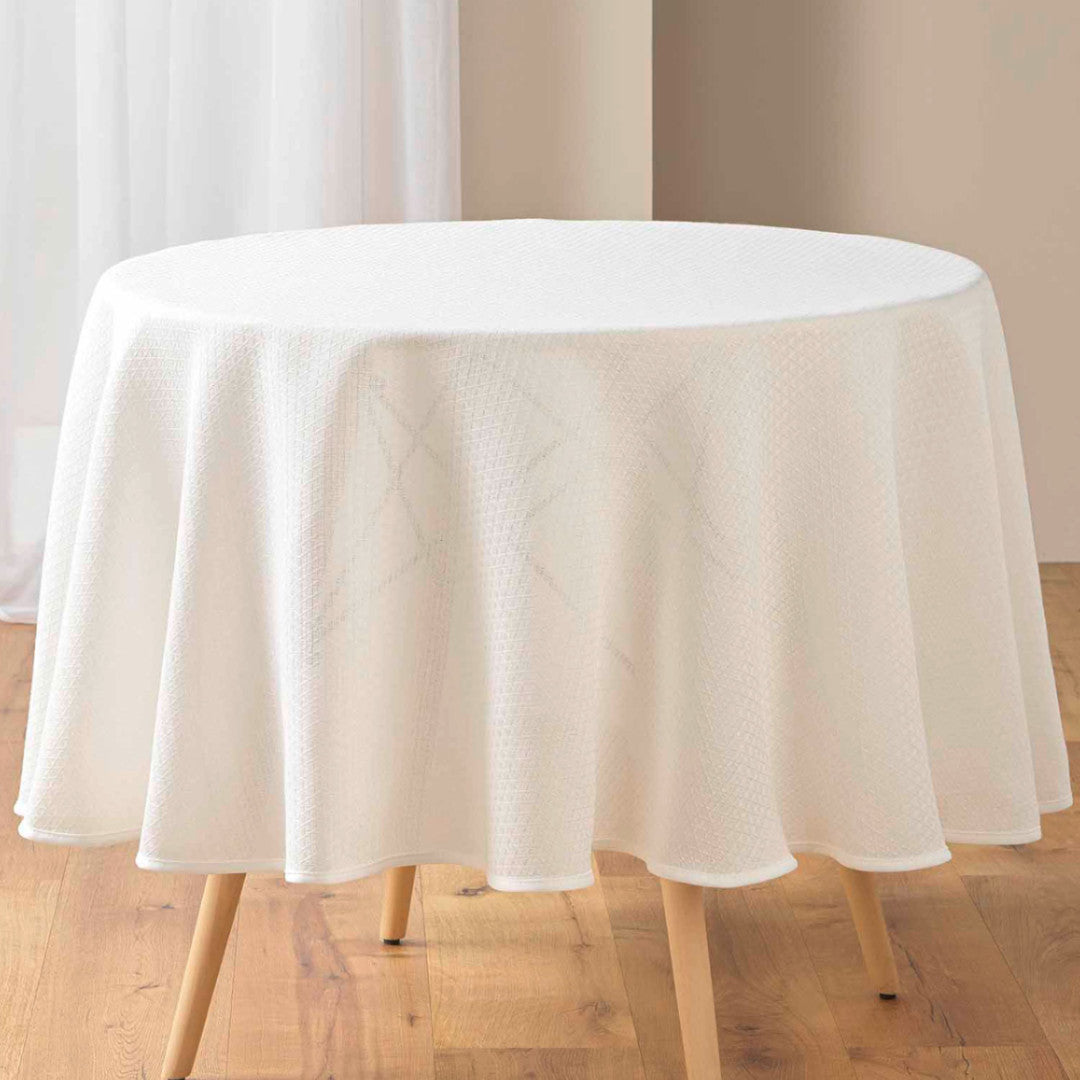 Stella – Runde Damasttischdecke Ø 180 cm