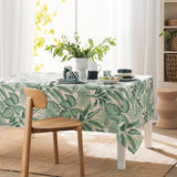Stilys Sauge – Stofftischdecke in Leinenoptik mit botanischem Blättermuster – 140 x 240 cm, Ambiente