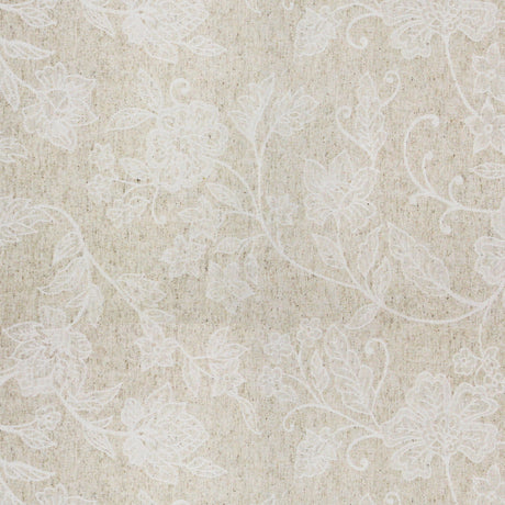 Tamayo Lino – Jacquardgewebte abwaschbare Tischdecke mit Blumenstruktur, 180 cm, Muster