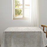 Tamayo Lino – Jacquardgewebte abwaschbare Tischdecke mit dezenter Blumenstruktur, Ambiente