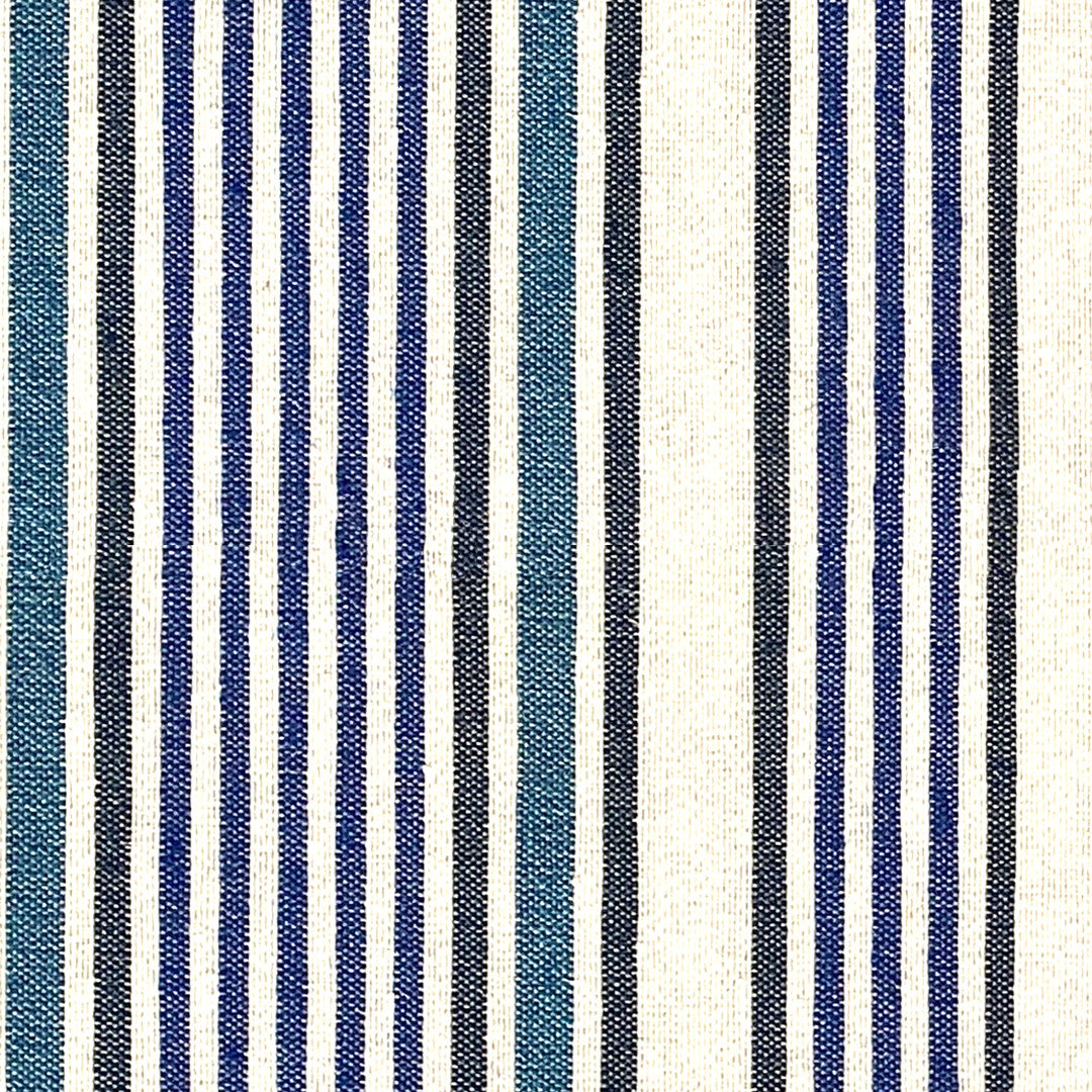 Tarsila – Abwaschbare Tischdecke mit blauen Querstreifen, 180 cm breit, Muster
