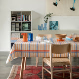 Tea Milady? Salmon – Lola Wachstuch Tischdecke mit Streifendesign, Ambiente