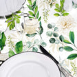 Textilia Dulcette – Wachstuch Tischdecke mit botanischem Muster, Nahaufnahme