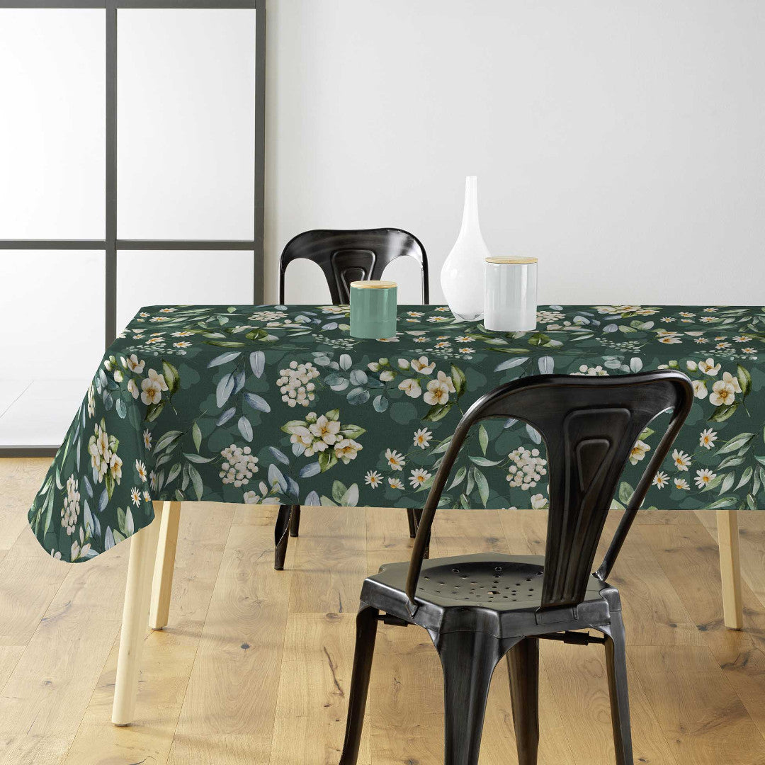 Textilia Paquerette - Wachstuch Tischdecke mit Blumen und Grün, Ambiente