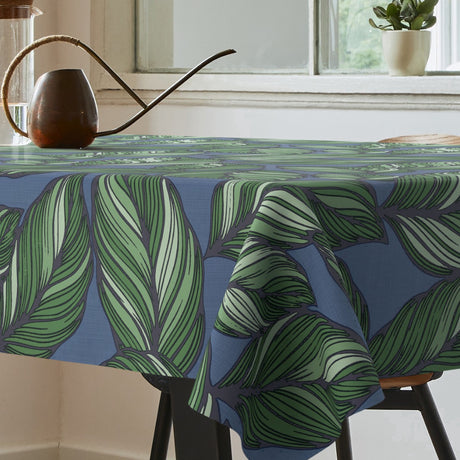 Tropical Garden – Extra starke Wachstuch Tischdecke in Textiloptik, Ecke