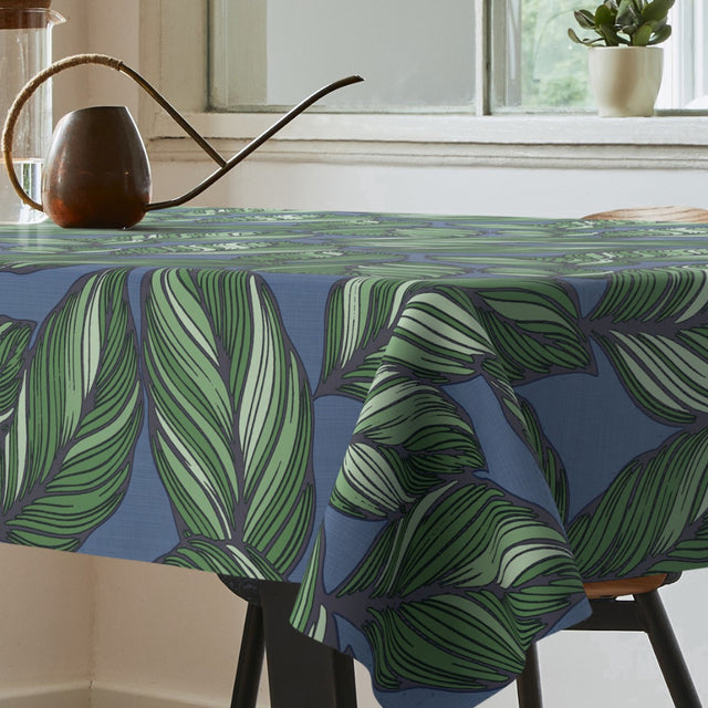 Tropical Garden – Extra starke Wachstuch Tischdecke in Textiloptik, Ecke