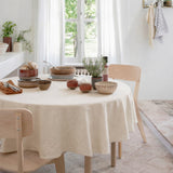 WOW Leinentischdecke, Essence Ivory – rund Ø 180 cm