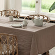 WOW Leinentischdecke, Essence Sable – 150 x 250 cm, Ambienteaufnahme