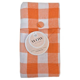 WOW Spring Apricot – Karierte Stoffservietten 45 x 45 cm (4er-Pack)