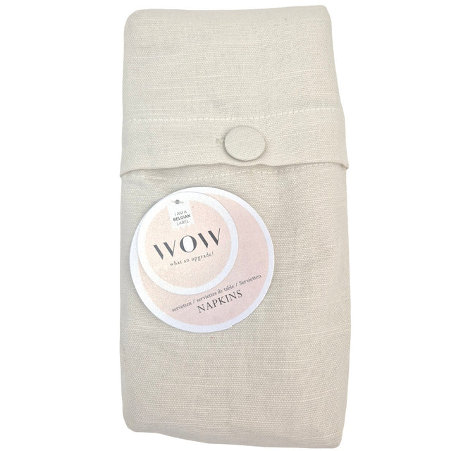 WOW Stoffservietten, Essence Elfenbein – 45 x 45 cm (4er-Pack)