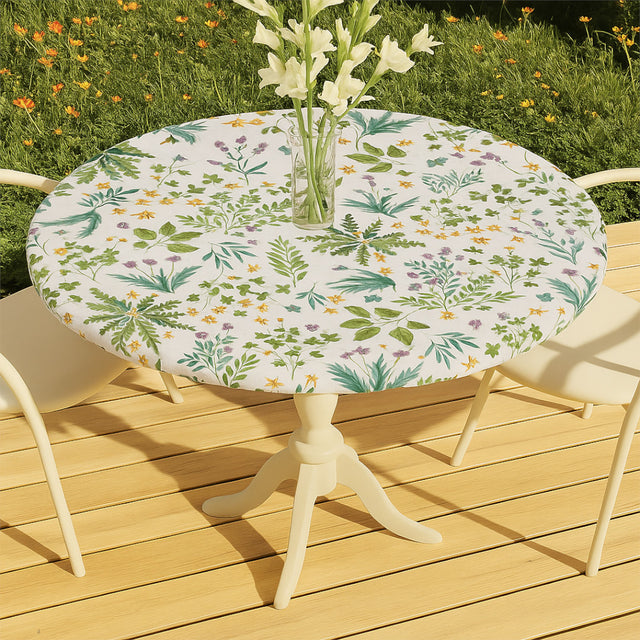 Wild Meadow – Runde Wachstischdecke mit Gummizug